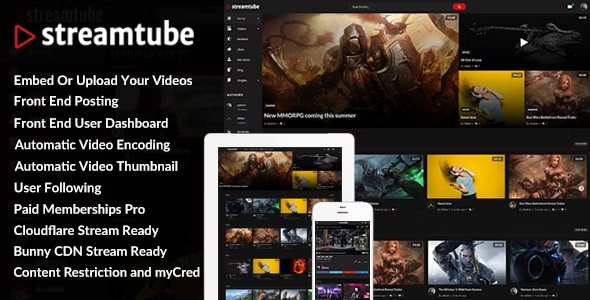 StreamTube 3.0.2 - 视频流媒体 WordPress 主题