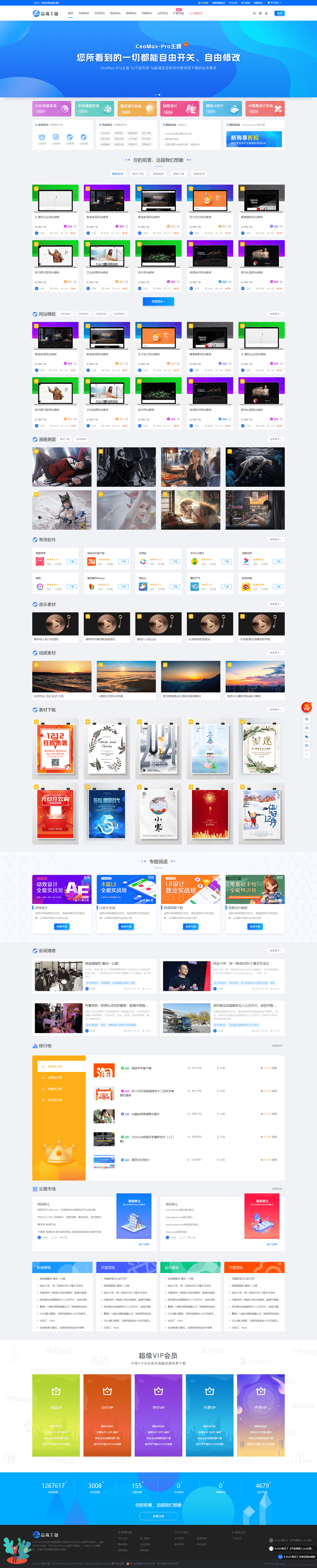 WordPress 资源展示型下载类主题 CeoMax-Pro_v7.6 开心版-时光在线资源网